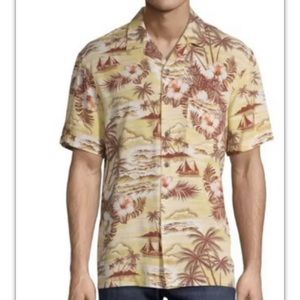 New! George Men's and Big Men's Short Sleeve Tropical Print Shirt
